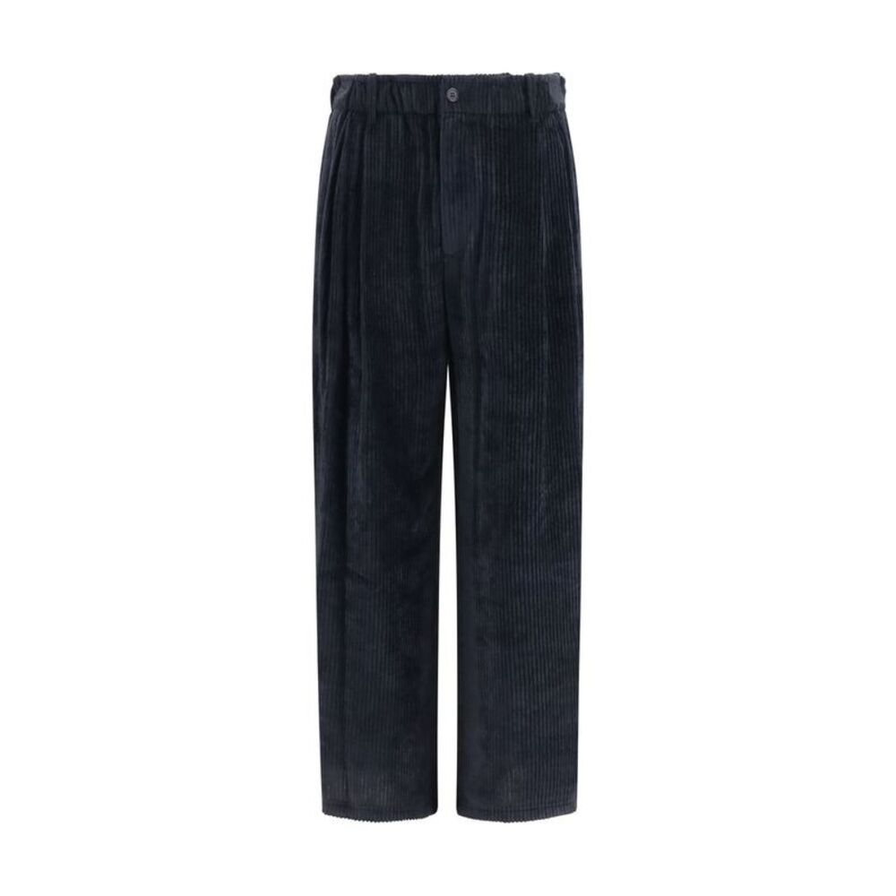 Giorgio Armani Black Viscose Casual Men's Pants